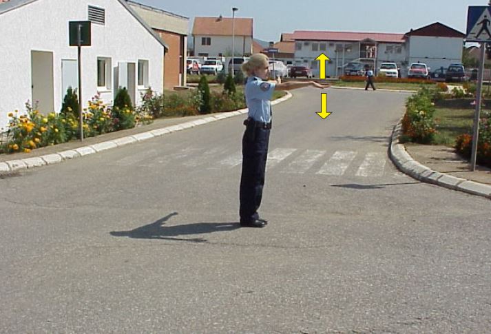 Çfarë domethënie ka shenja e dhënë nga polici si në foto?