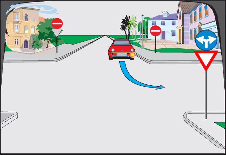Automjeti i kuq kthehet majtas. Si është rreshtuar?