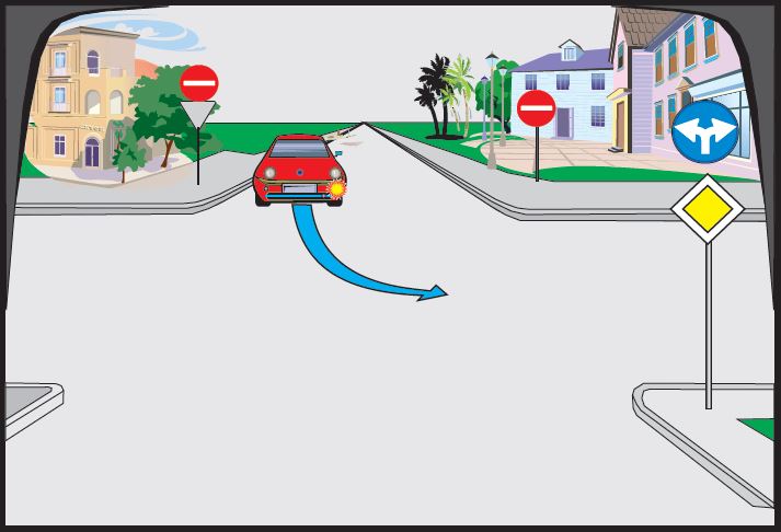 Automjet i kuq kthehet majtas. Si është rreshtuar?